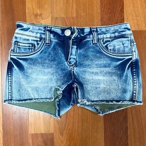 Flipside Acid Wash Denim & Camo Reversible Jean Shorts